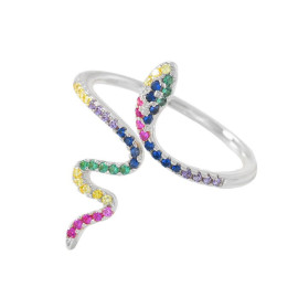 Stříbrný prsten Rainbow Snake