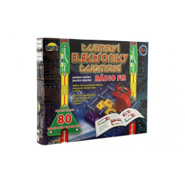 Dromader Tajemství elektroniky - Rádio 80 experimentů na baterie v krabici 30x24,5x3,5cm od 6 let