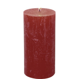 IHR červená rustikální svíčka 14 cm
