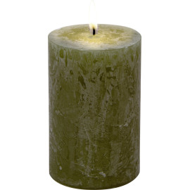IHR olivově zelená rustikální svíčka 11 cm