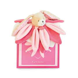 Doudou et Compagnie Paris Doudou Dárková sada - plyšový muchláček králíček růžový 28 cm
