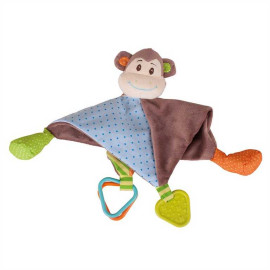 Bigjigs Toys Bigjigs Baby Textilní muchláček opička Cheeky
