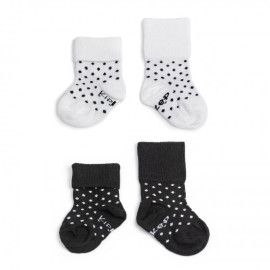 Dětské ponožky Stay-on-Socks 0-6m 2páry Black&White Dots