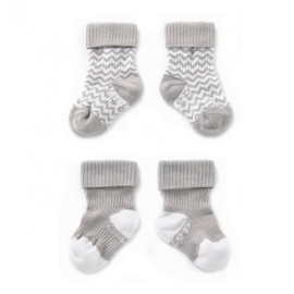 Dětské ponožky Stay-on-Socks 0-6m 2páry Silver Grey