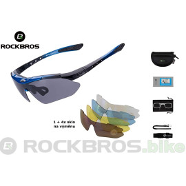 ROCKBROS Polarizační cyklo brýle + 5x sklo 10007 modrá