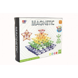 Teddies Magnetická stavebnice 250 ks plast/kov v krabici 31x23x5cm