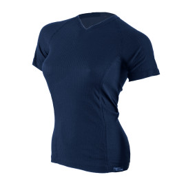 COOL NANO triko krátký rukáv V .dámské .XL .tmavě modrá