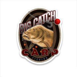 4anglersdesign Rybářská samolepka na auto Big Catch carp