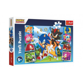 Trefl Puzzle Seznamte se se Sonicem/Sonic the Hedgehog 100 dílků 41x27,5cm v krabici 29x19x4cm