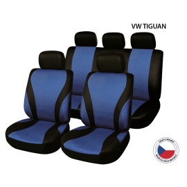 Autopotahy Perfetto VG Volkswagen Tiguan černá/modrá