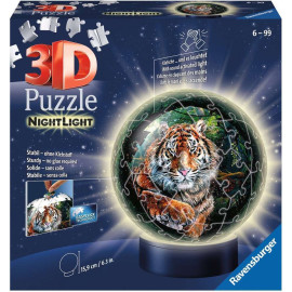 RAVENSBURGER 3D Svítící puzzleball Tygr 72 dílků