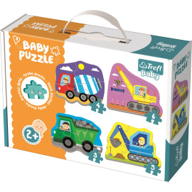 TREFL Baby puzzle Vozidla na stavbě 4v1 (3,4,5,6 dílků)