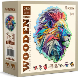 WOODEN CITY Dřevěné puzzle Moderní lev 250 dílků