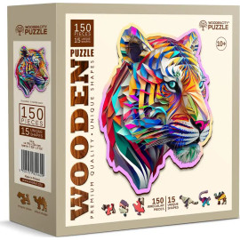 WOODEN CITY Dřevěné puzzle Barevný tygr 150 dílků