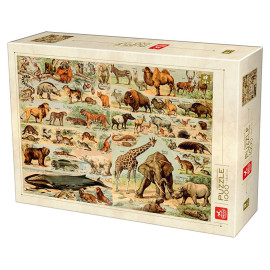 DEICO Puzzle Encyklopedie: Divoká zvířata 1000 dílků