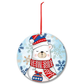 Egan Vánoční ozdoba lední medvěd 7 x 7 cm