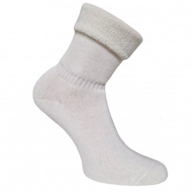 Dětské merino froté 85% ponožky bílé MUFFIN MODE Velikost: 15-16
