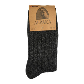 Ponožky z vlny lama alpaka tmavě šedá / Udržují teplo a prokrvuj