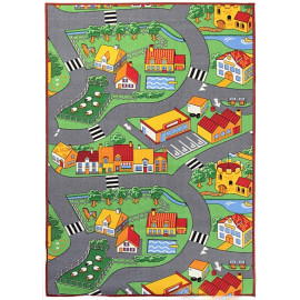 Associated Weavers koberce Hrací koberec pro děti silnice Little Village - 95x133 cm