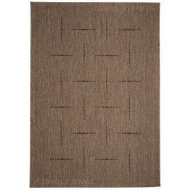 Devos koberce Kusový koberec FLOORLUX Coffee/Black 20008 – na ven i na doma - 80x150 cm