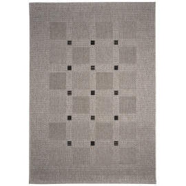 Devos koberce Kusový koberec FLOORLUX Silver/Black 20079 – na ven i na doma - 160x230 cm