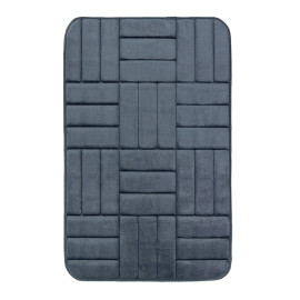 BO-MA koberce Protiskluzová koupelnová předložka 3D 667 dark grey - 40x50 cm