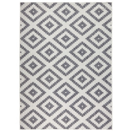 NORTHRUGS - Hanse Home koberce Kusový koberec Twin-Wendeteppiche 103132 grau creme – na ven i na doma - 80x250 cm