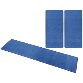 Hanse Home Collection koberce Kobercová sada Nasty 101153 Blau - 3 díly: 70x140 cm (2x), 70x240 cm (1x) cm