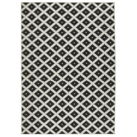 NORTHRUGS - Hanse Home koberce Kusový koberec Twin-Wendeteppiche 103124 schwarz creme – na ven i na doma - 120x170 cm
