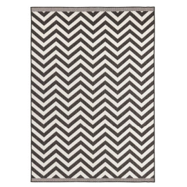 NORTHRUGS - Hanse Home koberce Kusový koberec Twin Supreme 103433 Palma black creme – na ven i na doma - 80x250 cm