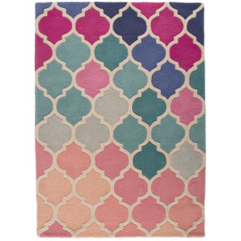 Flair Rugs koberce Ručně všívaný kusový koberec Illusion Rosella Pink/Blue - 200x290 cm