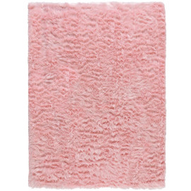 Flair Rugs koberce Kusový koberec Faux Fur Sheepskin Pink - 60x90 tvar kožešiny cm