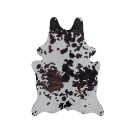 Flair Rugs koberce Kusový koberec Faux Animal Cow Print Black/White - 155x195 tvar kožešiny cm