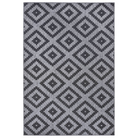 NORTHRUGS - Hanse Home koberce Kusový koberec Twin-Wendeteppiche 105461 Night Silver – na ven i na doma - 80x250 cm