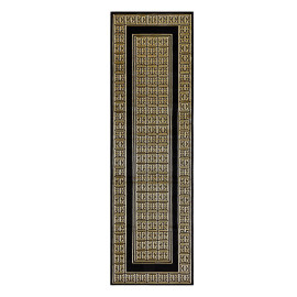 Dywany Łuszczów Běhoun Gloss 6776 86 greek black/gold - 60x300 cm