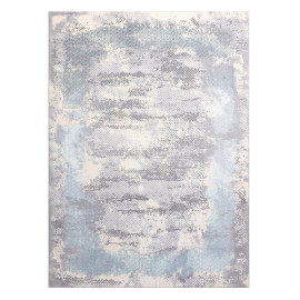 Dywany Łuszczów Kusový koberec Core A004 Frame ivory/grey and blue - 160x220 cm