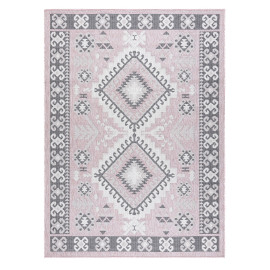 Dywany Łuszczów Kusový koberec Sion Sisal Aztec 3007 pink/ecru – na ven i na doma - 80x150 cm