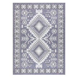 Dywany Łuszczów Kusový koberec Sion Sisal Aztec 3007 blue/pink/ecru – na ven i na doma - 140x190 cm