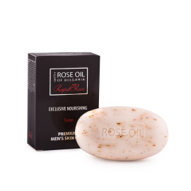 Exkluzivní vyživující mýdlo s růžovým olejem pro muže Rose oil of Bulgaria 100 g