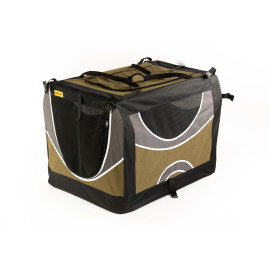 Transportní box, skládací kenelka COOL PET olivová barva 7 velikostí Velikost přepravního boxu: L 70*52*52cm