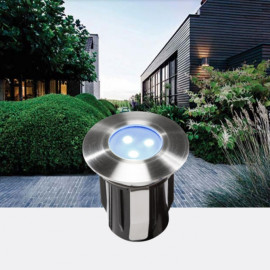 Garden Lights Alpha LED modrá 0,5W, 12V venkovní zápustné pojezdové svítidlo, Garden Lights