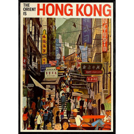 Plechová cedule Hong Kong Velikost: A5 (20 x 15 cm)