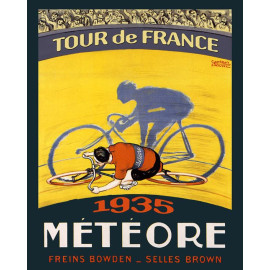 Plechová cedule Tour de France 1935 Velikost: A5 (20 x 15 cm)