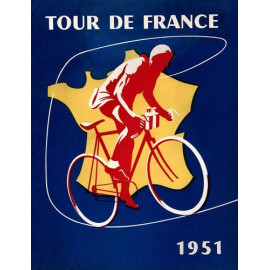 Plechová cedule Tour de France 1951 Velikost: A5 (20 x 15 cm)