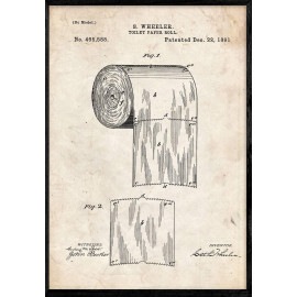 Plechová cedule Patent na toaletní papír Velikost: A5 (20 x 15 cm)