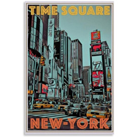 Plechová cedule Time Square Velikost: A4 (30 x 20 cm)