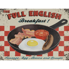 Plechová cedule Full English Breakfast Velikost: A5 (20 x 15 cm)