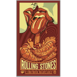 Plechová cedule Rolling Stones Velikost: A4 (30 x 20 cm)