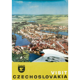 Plechová cedule Visit Czechoslovakia Velikost: A5 (20 x 15 cm)