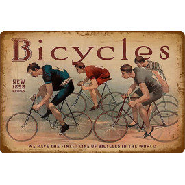 Plechová cedule Bicycles Velikost: A5 (20 x 15 cm)